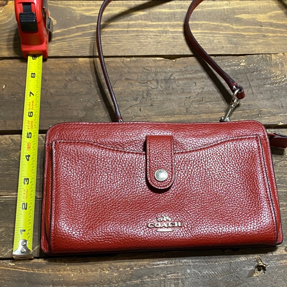 Coach Noa Pop Up Messenger Crossbody Bag in Pebble Red Leather - Picture 10 of 16